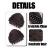 UPSTORE 2Pcs Claw Clip in Messy Cat Ears Bun Hair Pieces Space Bun Hair Extensions Wig Accessory Donut Chignon Hairpieces for Women Girls (Brown Dark)