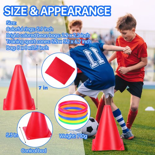 3 in 1 Carnival Games Set,31PCS Bean Bag Toss Games Combo Set,Soft Plastic Cones,Cornhole Bean Bags Ring Toss Game for Kids Adults Birthday Party Indoor Outdoor Games Supplies,Obstacle Course Supplies