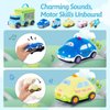 OUOZZZ Baby Boy Toys 6-12 Months - Soft Cars for Toddlers 1-3 - Little Blue Truck Plush Toys for Babies- First Birthday Gifts for Infant - Stuffed Car with Squeaker, Bell Ringing Sensory Toys Playset