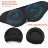AMAZKER Sleep Eye Mask for Men Women 3D Contoured Cup, Concave Molded, Block Out Light, Molded Soft Comfort Eye Shade with Adjustable Strap for Travel (KT-Black, 1 Count (Pack of 1))