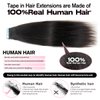 Isheeny Tape In Extensions Human Hair Black Women Yaki Straight Tape In Hair Extensions Seamless Straight Hair Extensions Real Human Hair Tape Hair Extensions 18 Inch 20pieces 40g/set