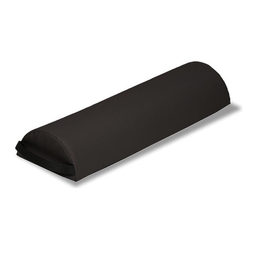 EARTHLITE Bolster Pillow Half Jumbo – Durable Massage Bolster, 100% PU Upholstery incl. Strap Handle/Professional Quality for Massage Tables/Back Pain Relief, Black