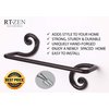 RTZEN Matte Black Hand Towel Holder for Bathroom - Handcrafted Farmhouse Wrought Iron Kitchen Towel Bar - Hand Towel Bar Hanger for Home or Office - Wall Mounted Rack Fits 10" Towels