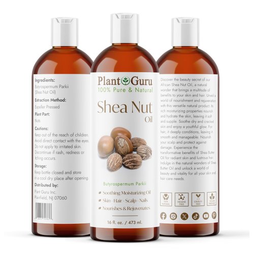 African Shea Nut Butter Oil 16 fl. oz. 100% Pure Natural Skin, Face, Hair Growth And Moisturizer. DIY Body Butters, Lotions, Creams, Lip Balm And Soap Making.