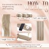 Hetto Human Tape in Hair Extensions Remy Tape in Extensions #613 Bleach Blonde Highlight #10 Golden Blonde Straight 20 Inch Tape on Hair Invisible Glue in Extensions 20pcs 50g