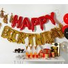 Red Happy Birthday Balloons Banner,16 Inch Mylar Foil Letters Sign,Reusable Balloons for Women, Men, Boys & Girls Birthday Decorations Party Supplies