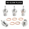 GLOBACT RC Glow Plugs 70117#3 N3 Hot Spark Nitro Engine Parts Replace OS 8 for Redcat Kyosho HSP HPI 1/8 1/10 Scale RC Car Truck Buggy (5pcs)