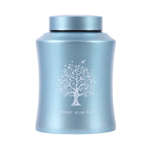 Tree of Life Urns for Human Ashes - Cremation Urns Adult for Funeral, Burial or Home - Cross Urns for Ashes Men Women - Decorative Urn for Ashes Male Female (160 Cubic inches, Blue(Tree))