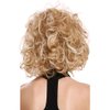 Sallcks Short Curly Blonde Wig for Women Shaggy Curly Natural Synthetic Heat Resistant Cosplay Costume Wig with Wig Cap