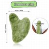 Dimeho Gua Sha Facial Tool Jade Stone Skin Care Massager Guasha Jawline Sculpting Face Stone for Beauty Muscle Tensions Puffiness Women Men Drainage Aesthetic