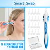 Smart Swab - Spiral Ear Cleanser - Earwax Remover Tool - 16 Replaceable Tips - Safe & Pain Free - Reusable Earwax Removal Kit - Soft & Gentle Ear Cleaning