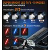 2024 New 6 LED 9500 Lumen Super Bright Bike Lights for Night Riding,360°Rotatable Bike Headlight,Bicycle Light-10 Modes,Runtime 36+ hrs,Upgrade Waterproof USB Rechargeable Bike Light,Free Taillights