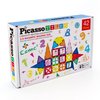 PicassoTiles Magnetic Building Blocks with Tiles and Click-in Educational Graphic Arts Magnet Construction Toy Set STEM Learning Playset Child Brain Development Stacking Playboard
