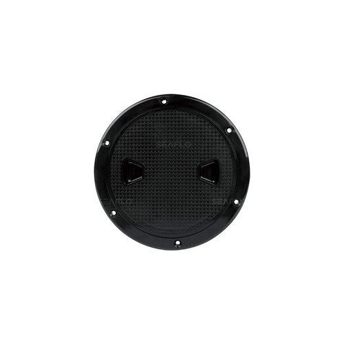 SEAFLO 4" - 8" Black Circular Non Slip Inspection Hatch w/Detachable Cover (4")