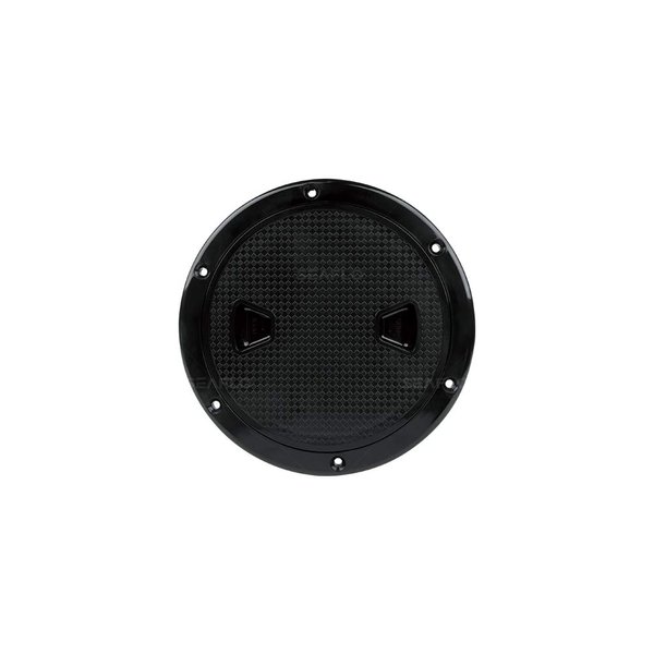 SEAFLO 4" - 8" Black Circular Non Slip Inspection Hatch w/Detachable Cover (4")