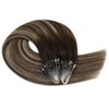 Ugeat Microlink Hair Extensions Real Human Hair Balayage Dark Brown to Ash Blonde Mix Brown Microring Hair Extensions Human Hair Silky Straight Micro Bead Human Hair Extensions 20 Inch 50s