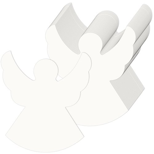360 Pcs Angel Cutouts Paper Angel Shapes White Christmas Angel Shaped Cutout Single Color Paper Angel Die Cut for Christmas Winter Celebration Decor Kids Bulletin Board Classroom Craft Project