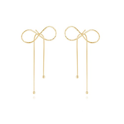 Reffeer 925 Sterling Silver Bow Drop Earrings Dangle for Women Girls Bowknot Dangle Earrings Studs (B-Yellow)