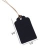 SallyFashion 100pcs Black Paper Gift Tags with Free 100 Root Natural Jute Twine (Water Ripple)