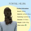 CAISHA 14" Wavy Clip On Ponytail With Butterfly Clip Hairpiece Heat-resistant Synthetic Fibres Brown H98