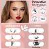 MLEN DIARY 255 Clusters Individual Lashes 12-14mm Cluster Lashes Natural False Eyelashes 3 in 1 Mink Eyelash Extension DIY Kit