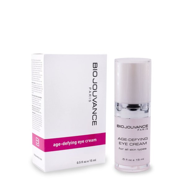 BIO JOUVANCE PARIS - Age-Defying Eye Cream 0.5oz / 15ml - Reduce Wrinkle | Anti-Aging | Diminish Puffiness and Dark Circles | Daily Facial Skin Care Treatment Regimen | Made in France