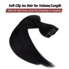 Clip in Hair Extensions Real Human Hair Black Remy Hair Extensions Clip in Human Hair for Black Women 12 Inch Short Seamless Natural Black Hair Clip in Extensions 5pcs 70g with Thick Ends