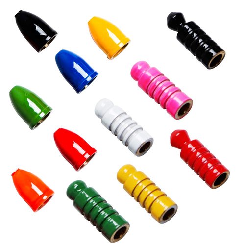 Dr.Fish 48 Pack Brass Fishing Lure Bodies Fishing Sinker Brass Weights Spinner Bait DIY Accessories Saltwater Freshwater Bullet Sinkers Cylindrical Bell Shape
