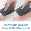 Inmorven Back Scrubber for Shower Exfoliating Body Scrubber 40 inch Double-Sided Back Exfoliator Scrub Towel, Bath Body Brush Widened Back Washer with Handle for Men and Women,Grey