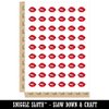 Juicy Red Lips Mouth Temporary Tattoo Water Resistant Fake Body Art Set Collection - 54 1" Tattoos (1 Sheet)