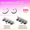 GAQQI Lash Clusters, GQ19 Individual Lashes 168pcs D Curl, DIY Lash Extension 14mm Length Only False Eyelash Clusters, Natural & Wispy Lash Wisps (GQ19,D Curl,14mm)