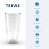 Tervis Made in USA Double Walled Fiesta Insulated Tumbler Cup Keeps Drinks Cold & Hot, 24oz - No Lid, Lapis Stripes