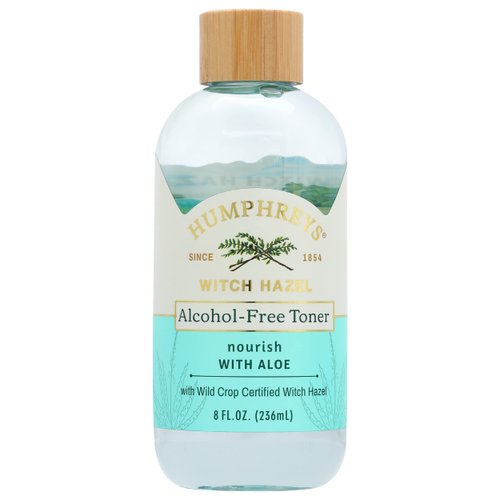 Humphreys Alcohol-Free Toner, Witch Hazel with Aloe, 8 Fl Oz (Pack of 1)