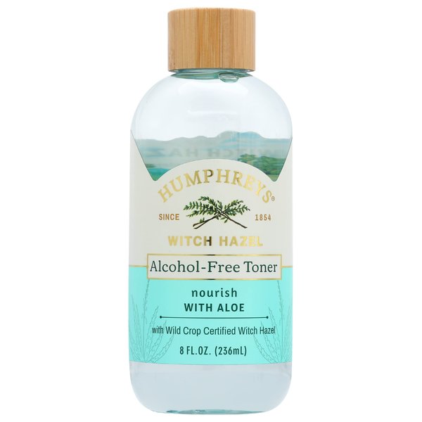Humphreys Alcohol-Free Toner, Witch Hazel with Aloe, 8 Fl Oz (Pack of 1)