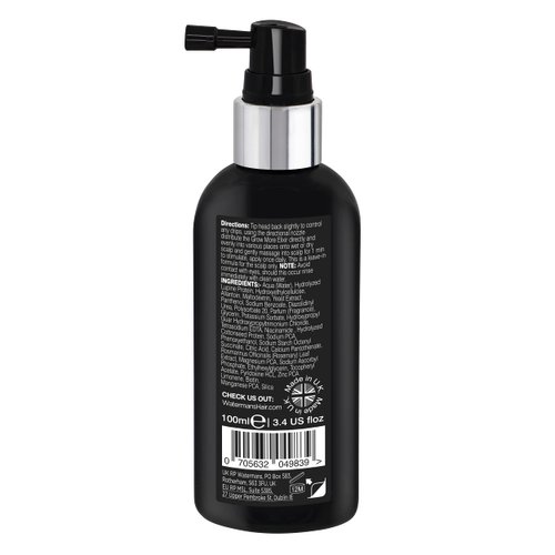 Watermans Grow More, Hair Growth Serum, Visibly Thicker and Stronger Hair, Vegan, Scalp Treatment, DHT Blocker, Rosemary Oil, Biotin, None Medical - Improves scalp density 3.4 Fl Oz