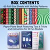 Paper Airplane Kit, Christmas Stocking Stuffers for Kids, Toys for Ages 8-13 Instruction Book, 60 Holiday Sheets, Christmas Gift Box, Stocking Stuffers Ideas for Boys 8-12 Christmas Crafts 2024