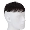 Men Hair Unit Wig Male Hair Pieces Short Wig, Black Short Straight Hair High Temperature Fiber Bald Head Fake Hair Wig, Head Top Short Straight Black Hair Wig
