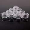 5 Gram 5ML 1 1/4" inch X Height: 3/4 inch Size Empty Clear Plastic Cosmetic Containers tiny bottle/Powder Container/Eye shadow Container Lot/Eye Shadow Holder/Cosmetic Containers Pot Jars (25PCS)