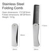 Stainless Steel Folding Comb - Hair and Beard Comb with Cover for Men - Ideal for Grooming, Detangling, and Styling.