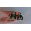 Generic Medium size mixed black pink green marbled hair claw clip