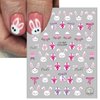 8 Sheets Easter Nail Art Stickers Easter Egg Rabbit Nail Decals 3D Self Adhesive Nail Stickers Easter Egg Cute Bunny Cartoon Nail Designs Easter Nail Art Supplies for Women Girls Manicure Accessories