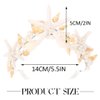 Catery Starfish Crown and Tiara Pearl Seashell Headband Beach Wedding Headpiece for Women and Brides