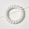 Leenchiry Spiral Hair Ties Traceless Coil Hair Ties 20 Pieces No Crease Phone Cord Hair Ties Waterproof Ponytail Holder 2.15inch No Damage Elastic Hair Bands Hair Accessories for Women Girls (White)