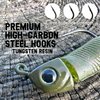 Reaction Tackle Tungsten Swimbait Jig Heads - 3D Realistic Eyes Attract Bass and More- Swim Bait Jig Head for use with Freshwater or Saltwater Fishing (5-Pack) - 1/4oz - White