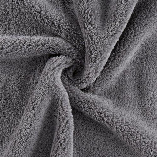 Arkwright Microfiber Coral Fleece Salon Towels - Pack of 10 - Bleach Safe Resistant, Absorbent Hair Drying Towel Set, Perfect for Resort, Hotel, and Spa, 16 x 27 in, Grey