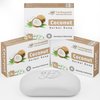 HERBOGANIC Coconut Herbal Soap | Natural Bar Soap for Face and Body | Nourishing and Moisturizing | Infused with Coconut | Gentle for Men and Women | 5 Oz (Pack of 3