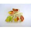 Generic Fall colors matte gold metal leaf hair claw clip jaw clip