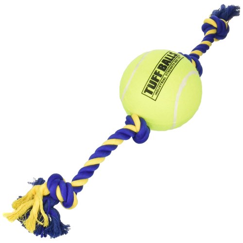 Petsport 70156 Mega Tuff Ball Tug Dog Toy, 6", Yellow
