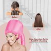 Safety Portable Hair Dryer Bonnet Attachment for Hair Styling - Deep Pink