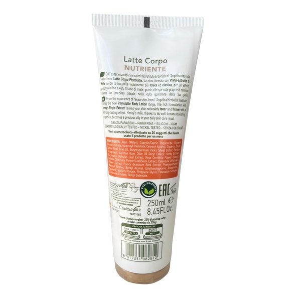 L'Angelica Body Lotion with Milk and Honey Intensive Nourishment 48h 250 ml (8.4 Fl Oz) 1 unit - Made in Italy [italian import]